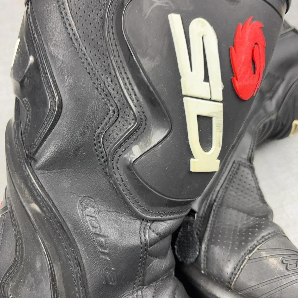 Sidi TCX Boots Mens Size 10 Black Leather Motorcycle Sport Touring Riding Gear